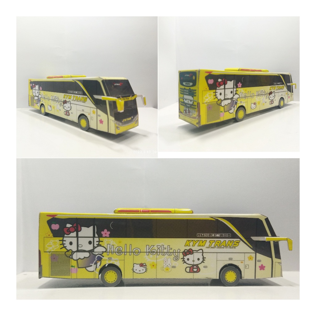 Jual Miniatur Bus KYM Trans Hello Kitty Kuning Jetbus 2 - Papercraft ...