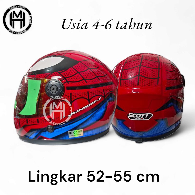 HELM ANAK FULL FACE SCOTT|HELM FULL FACE ANAK ANAK MOTIF