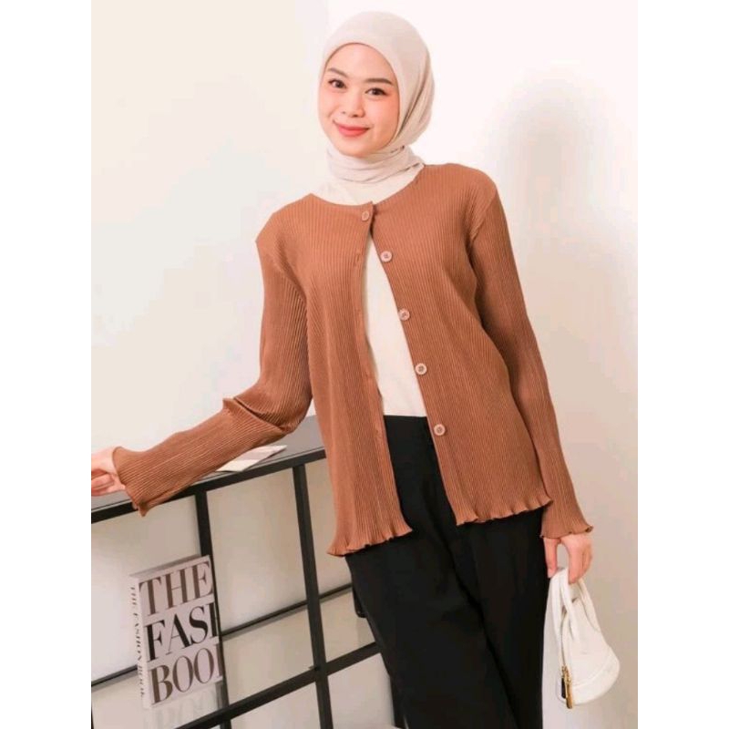 Jual New Arrival Cardigan Waffle Wanita Semi Jumbo Ld Bb Max