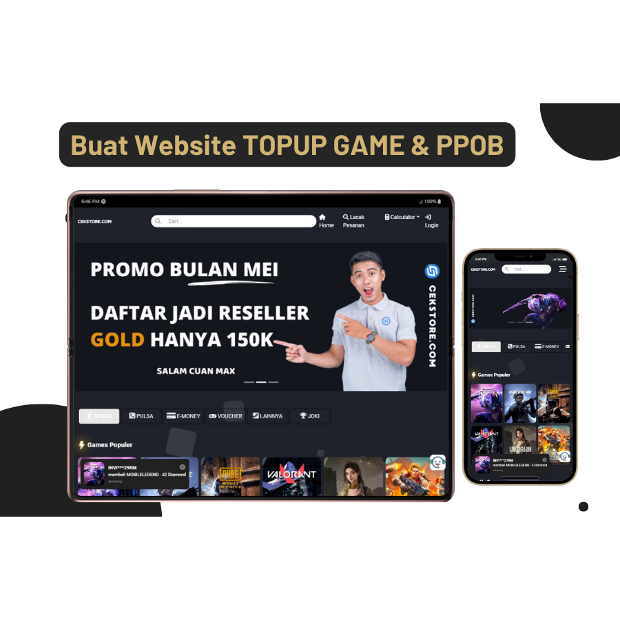 Jual Website Top Up Otomatis | Jasa pembuatan website Top Up Game ...