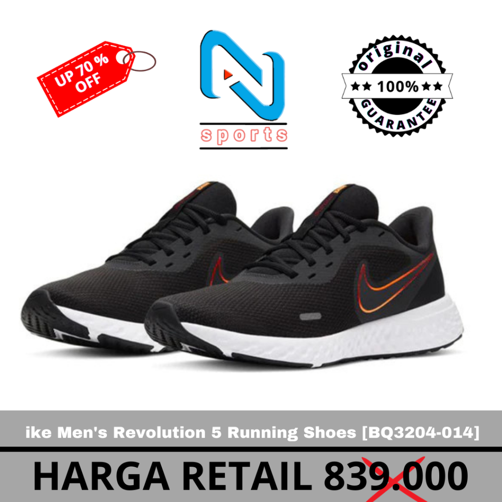 Jual Sepatu Nike Men's Revolution 5 Running Shoes Black [BQ3204014