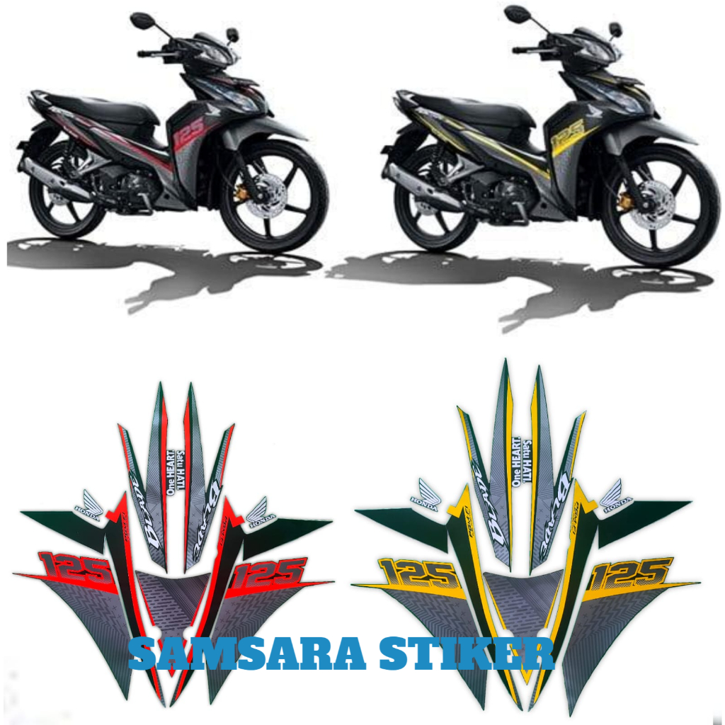Jual STICKER STRIPING MOTOR HONDA BLADE RACING 125 FI 2016 STANDAR FULL ...