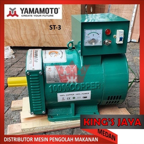 Jual Alternator Dinamo Listrik ST3 YAMAMOTO 100% Tembaga 3000 Watt ...