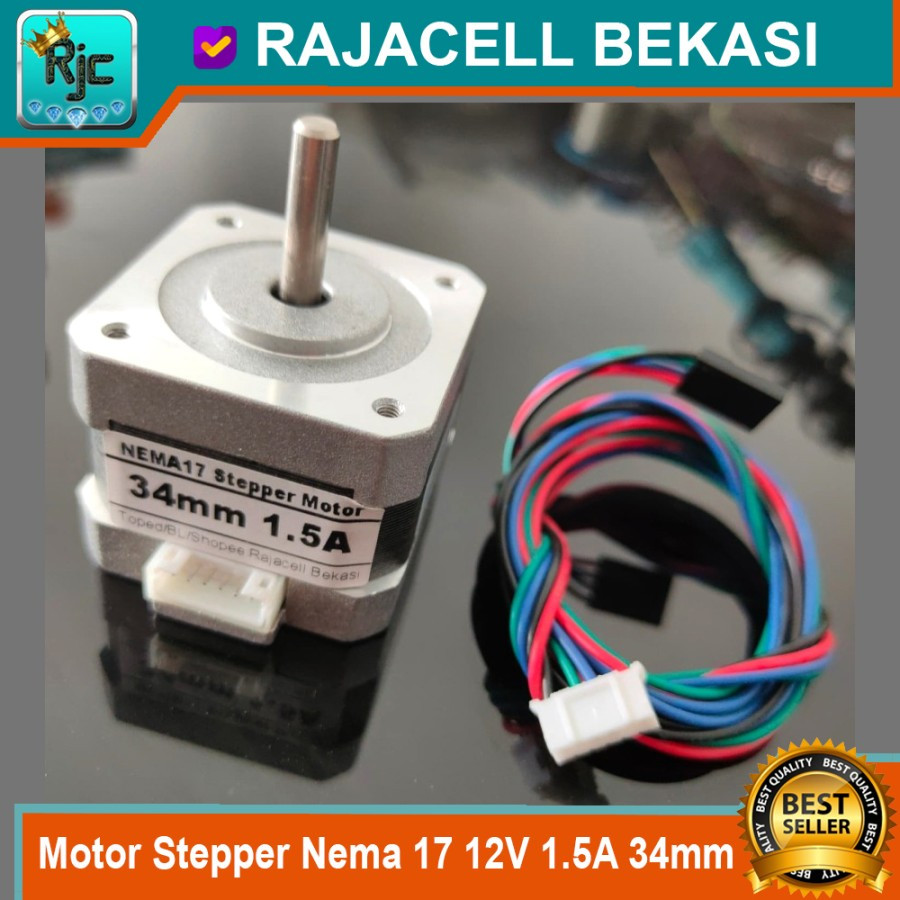 Jual Motor Stepper Nema 17 12V KS42STH34-1504A 1.5A 34mm CNC 3D Printer ...