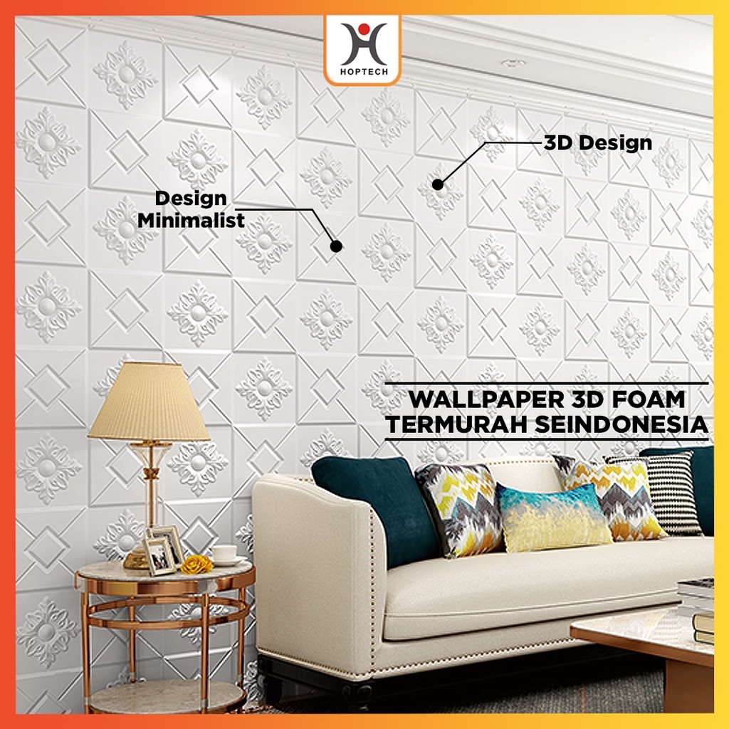 Jual WALLPAPER 3D FOAM MOTIF BATIK WALLSTICKER 70X70CM WALL STIKER ...