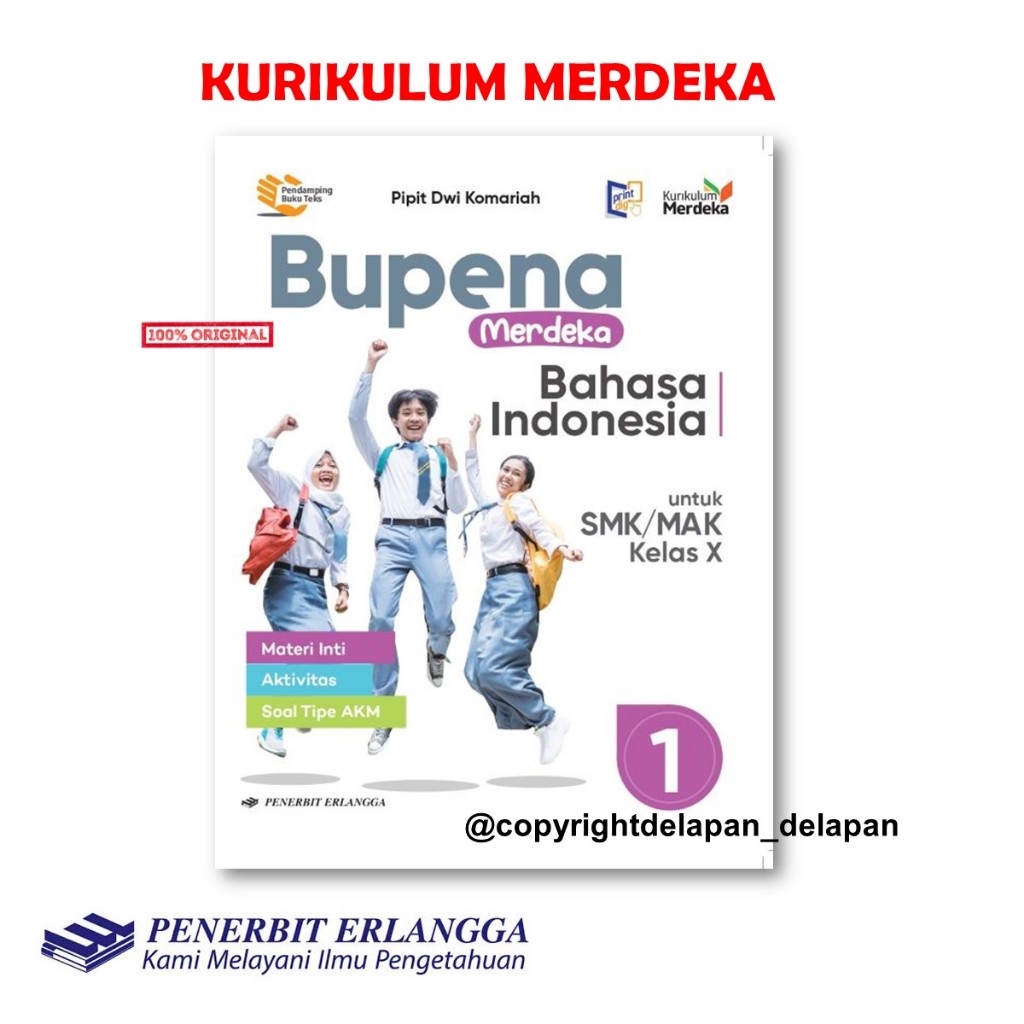 Jual Bupena Merdeka Bahasa Indonesia SMK Kelas 10 - Kurikulum Merdeka ...