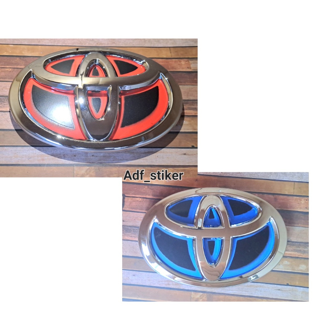 Jual Logo Toyota Avanza Calya Hybrid Logo Toyota Hybrid Cm Hitam Biru Hitam Merah Emblem