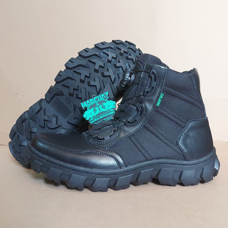 Jual Sepatu Pdl Tali Putar Lantas Model Ninja Pendek Kulit Sapi Asli ...