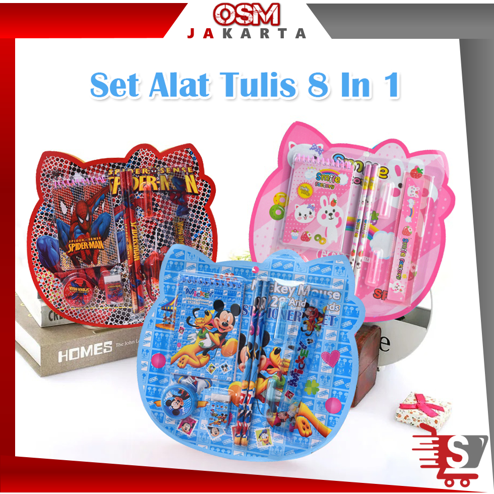 Jual Osm Jkt S Stationary Set Karakter Kartun Set Alat Tulis In Set Alat Tulis