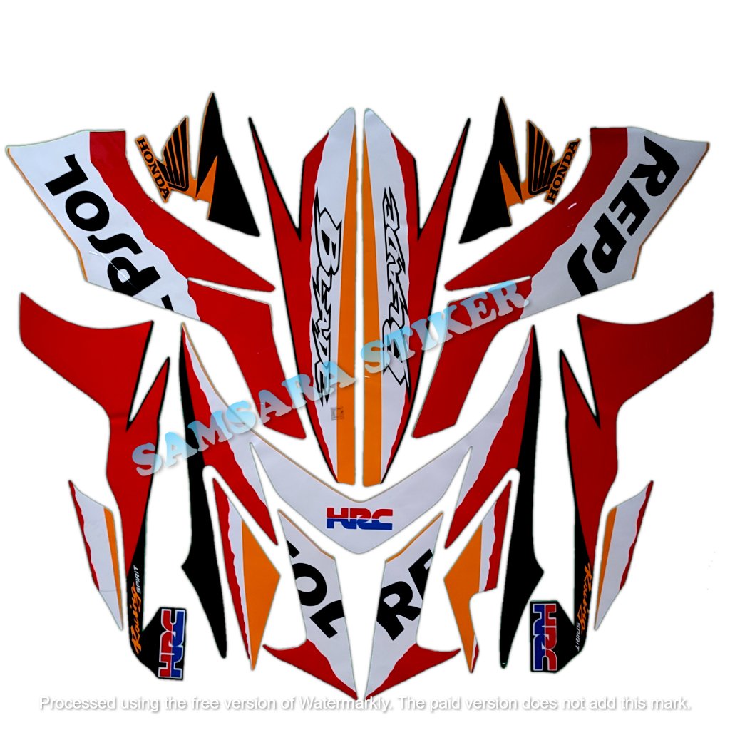 Jual STICKER STRIPING MOTOR HONDA BLADE REPSOL 110 2011 HRC STANDAR ...