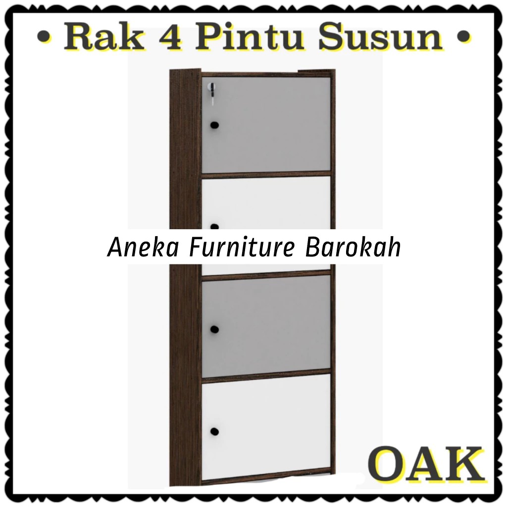 Jual Rak Lemari 4 Pintu Susun Serbaguna Minimalis - Lemari Loker ...