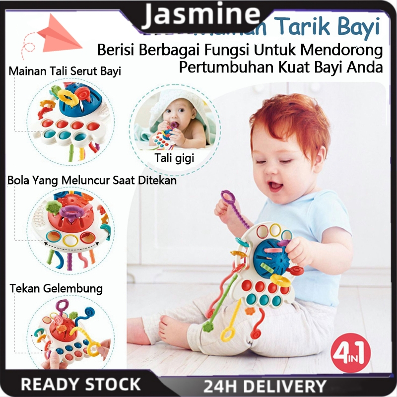 Jual （COD）Mainan Edukasi Bayi Multifungsi Pop It Teether Sensorik