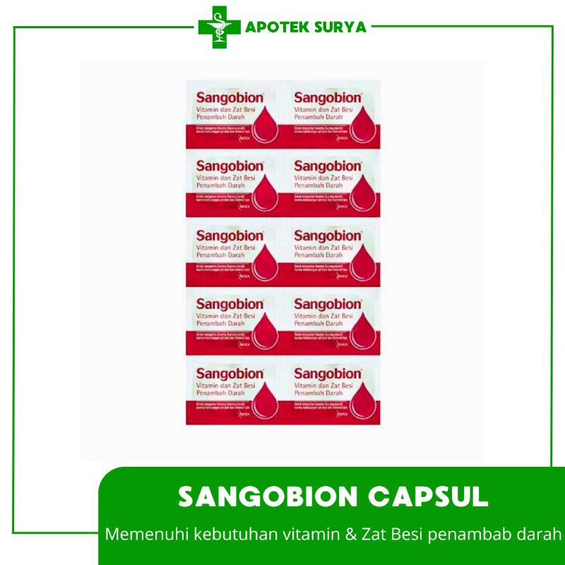 Jual Sangobion 10 Kapsul | Multivitamin Suplemen Zat Besi Penambah ...