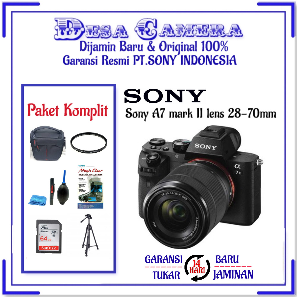 Jual Sony A7 mark II lens 2870mm Sony Alpha A7II 2870mm Shopee Indonesia