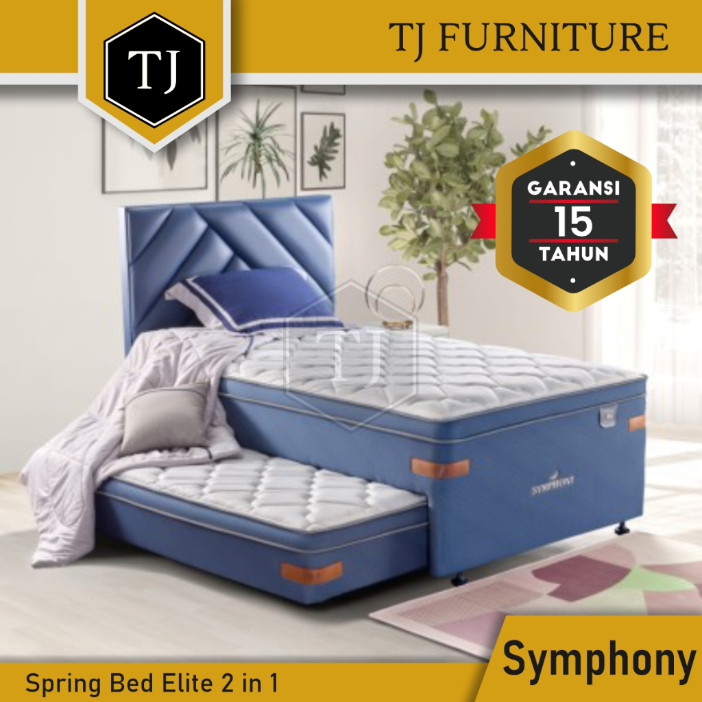 Jual Elite Springbed Symphony 2 in 1 Plush Top / Kasur Spring Bed 2in1 ...