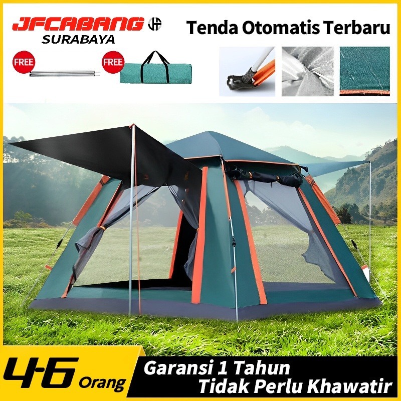 Jual Tenda Camping Kemah Kapasitas Hijau 4 6 Orang Tenda Otomatis Outdoor And Indoor Tenda Gunung 0423