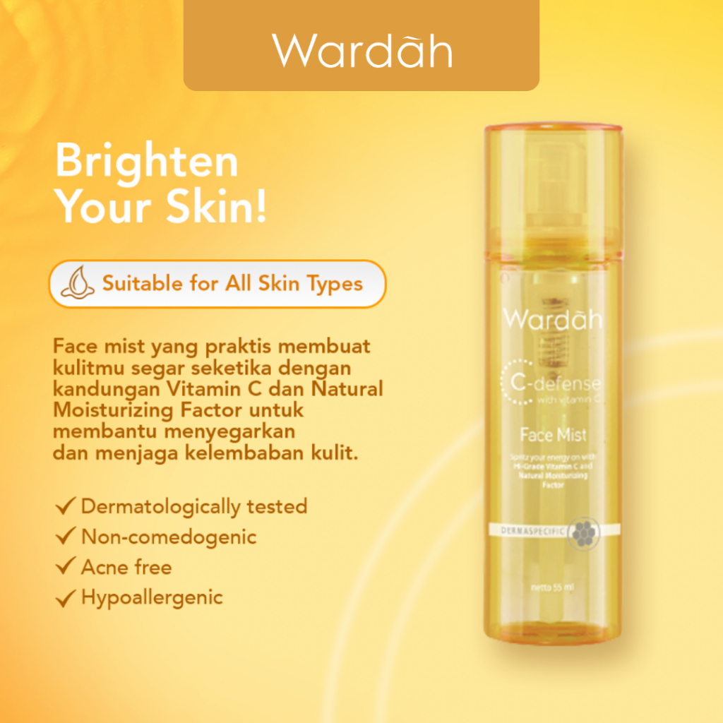 Jual Wardah CDefense Face Mist 55 Ml Shopee Indonesia