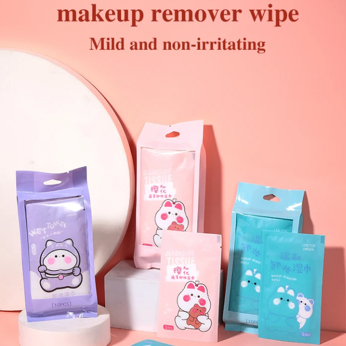 Tisu Basah Wajah isi 10pcs Sachet Face Wet Wipe Cleaning Makeup Remover