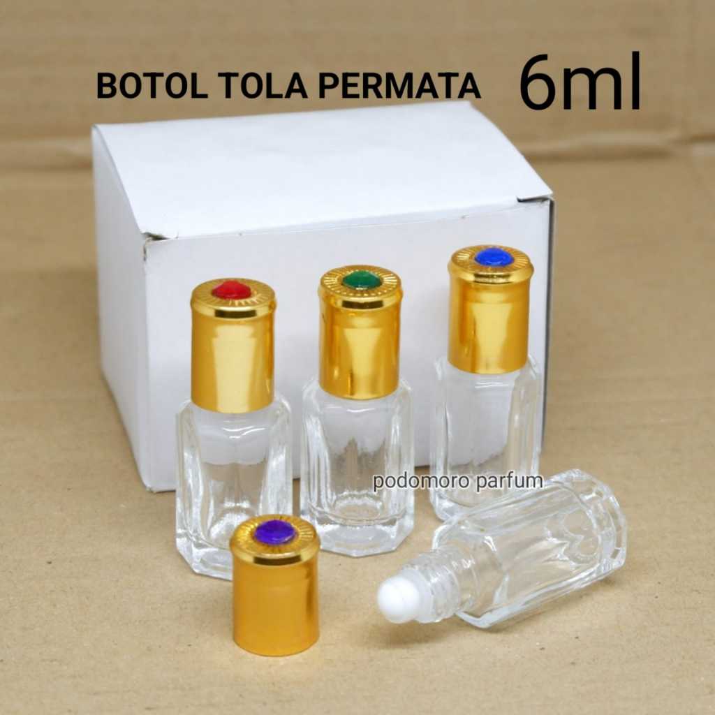 Jual Botol Parfum Roll On Tola Permata Ml Kaca Kosong Satuan Shopee Indonesia