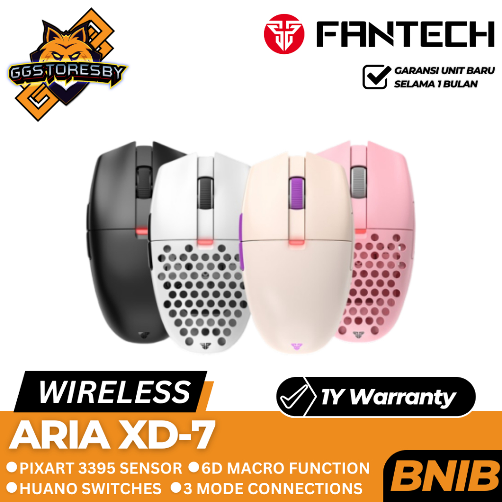 Jual FANTECH ARIA XD7 ULTRA-LIGHTWEIGHT WIRELESS Gaming Mouse | Shopee ...