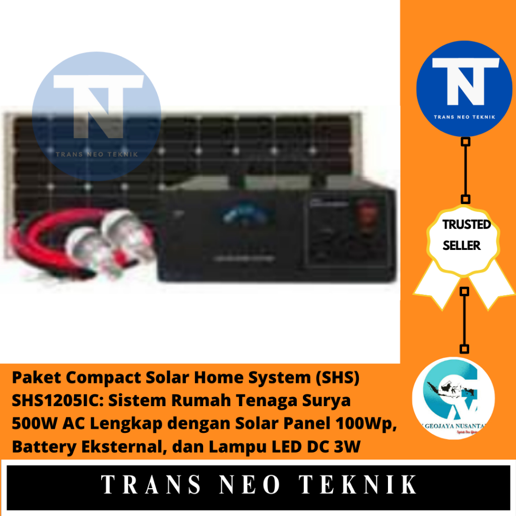 Jual Paket Compact Solar Home System Shs Shs1205ic Sistem Rumah Tenaga Surya 500w Ac Lengkap 4003