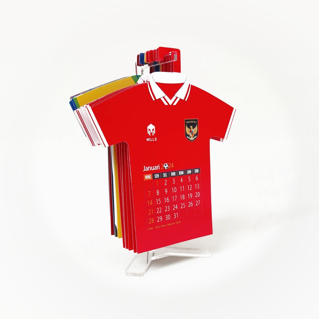 Jual Kalender Meja 2024 Estetik Jersey Timnas Indonesia Shopee Indonesia 