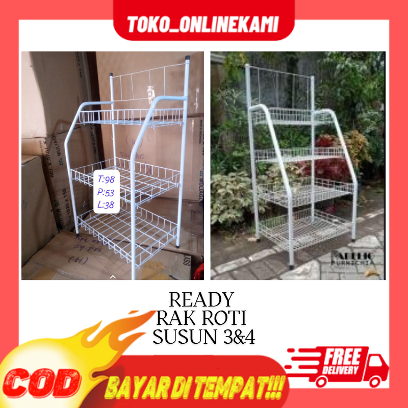 Jual PROMO Rak SERBAGUNA ROTI SUSUN 3&4 / Rak Roti / Keranjang Roti ...
