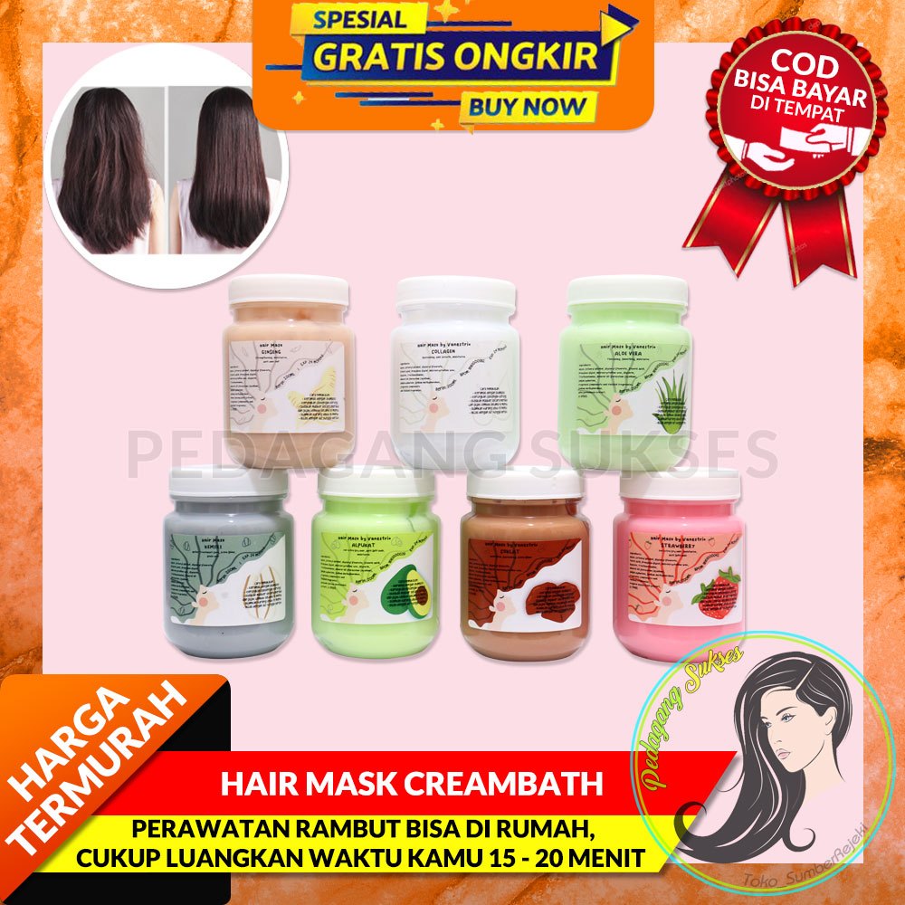 Jual [TERMURAH] Hair Mask Creambath Masker Rambut Murah ala Salon 200ml ...