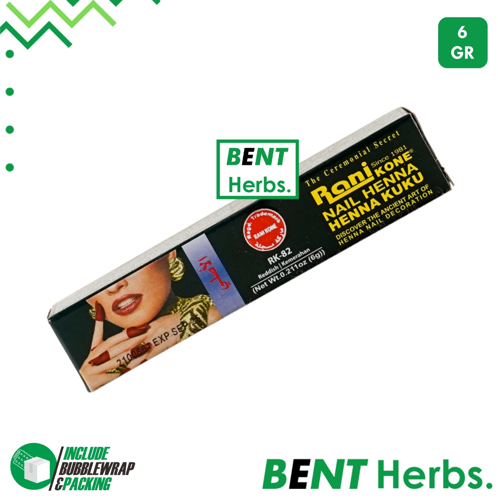 Jual Henna Kuku Rani Kone RK 82 6 Gr Saudi Merah Red Hijau Green ...