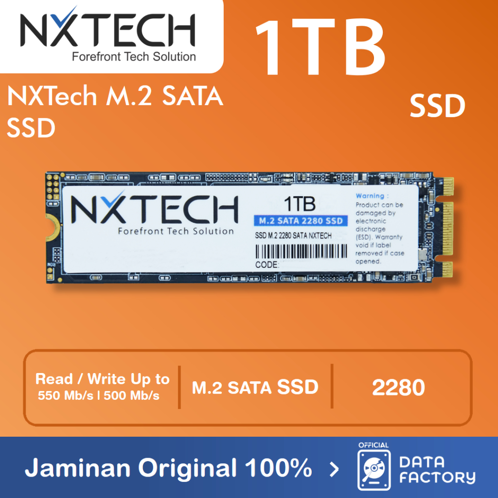 Jual SSD M.2 SATA / M2SATA / M2 SATA 1TB NXTECH 2280 / 1 TB SSD / M 2 ...