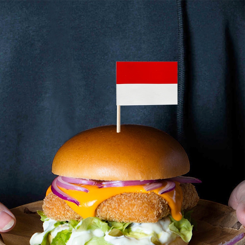 Jual Topper Bendera 100pcs Bendera Tusuk Gigi Indonesia Merah Putih ...