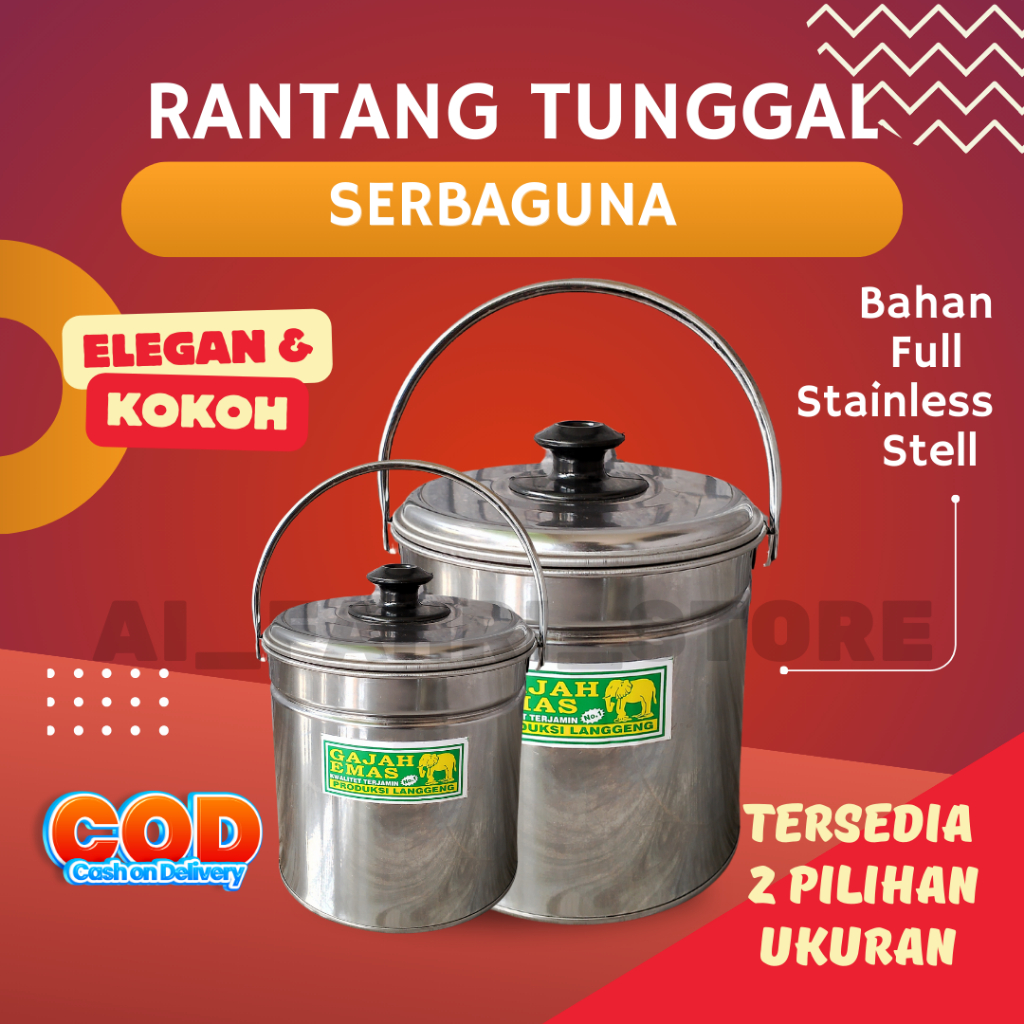 Jual Rantang Tunggal Serbaguna Bahan Stainles Stell Murah | Shopee ...