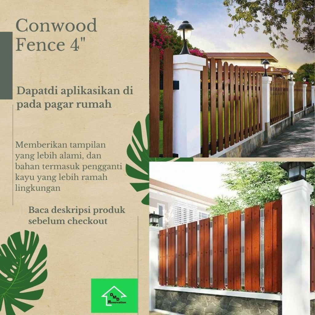 Jual CONWOOD FENCE/PAGAR KAYU/PENGGANTI KAYU/KAYU SINTETIS/FIBERSEMENT