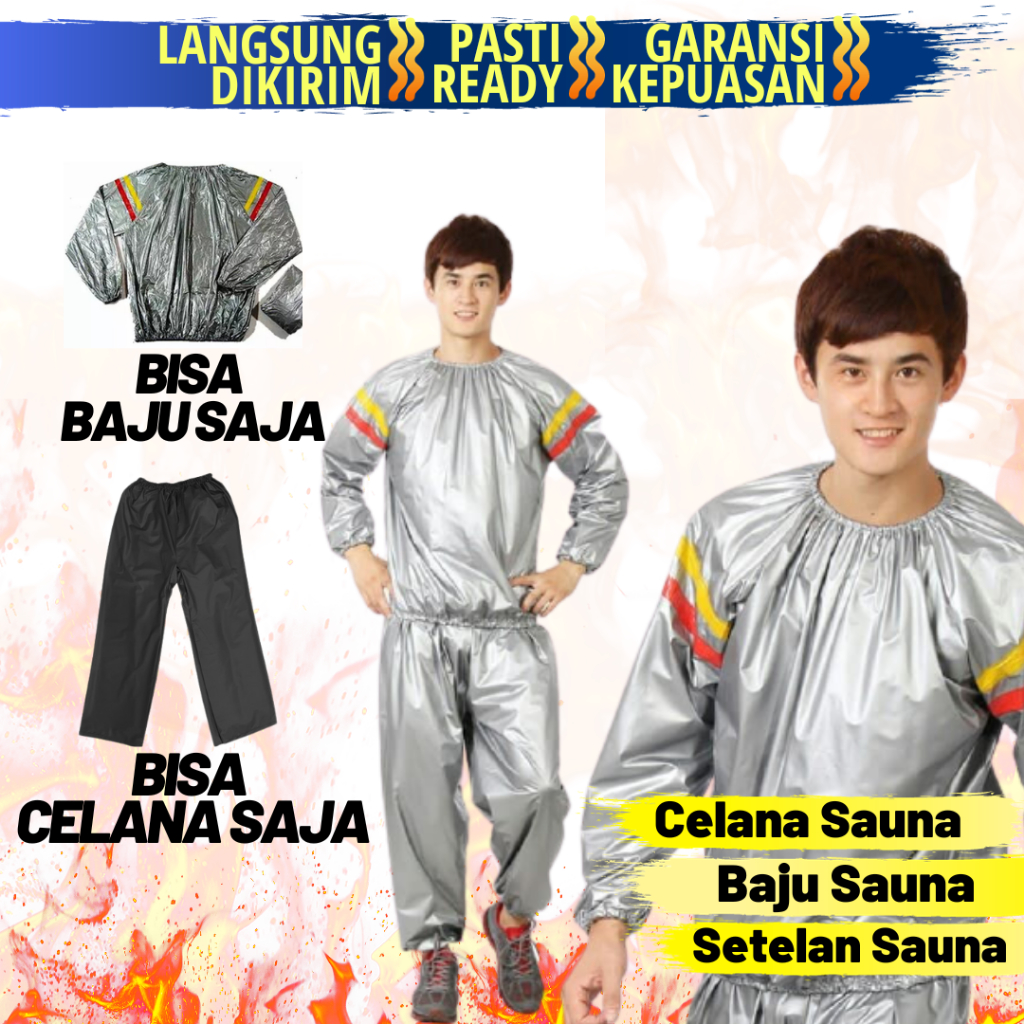 Jual Baju Sauna Suit Bawahan atau Atasan Bebas Pilih Sauna Suit Baju