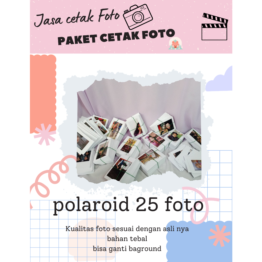 Jual Cetak Polaroid Ukuran 2r 25 Foto Proses Satu Hari Bisa Cod Shopee Indonesia 8970