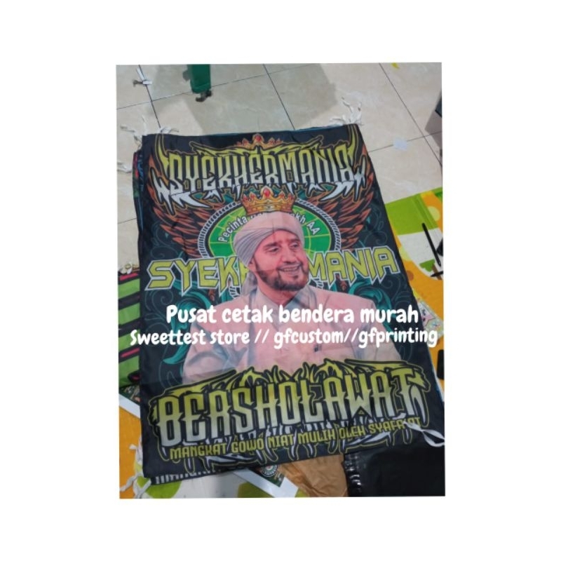 Jual READY STOK + 1 HARI DIKIRIM, BENDERA SHOLAWAT, BENDERA HABIB SYECH ...