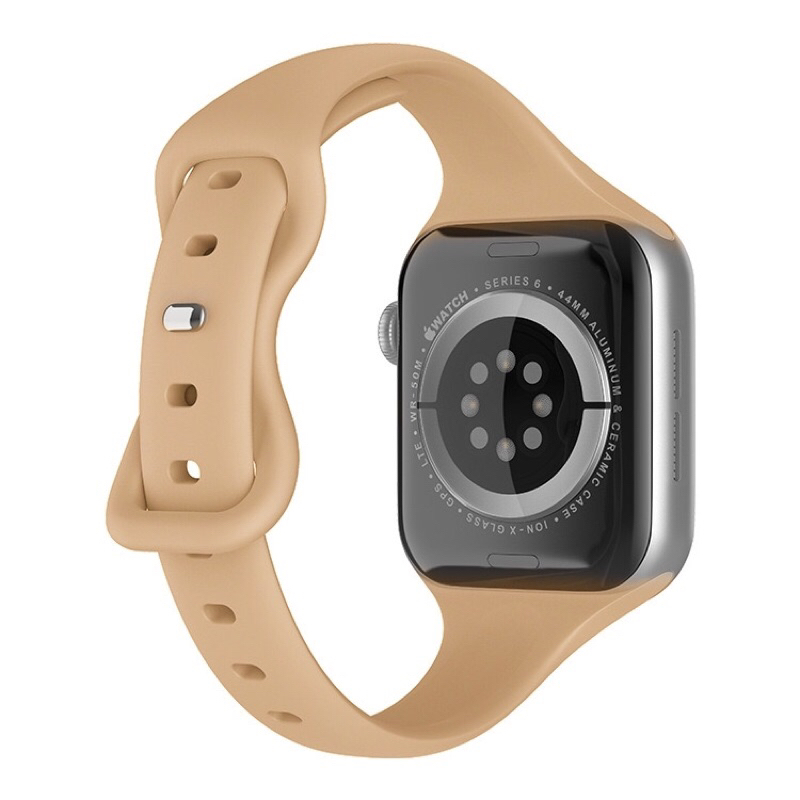 new Apple Watch Soft Silicone Strap Narrow Slim Fit Band Rubber Ultra Sport  Tali Jam Ladies Series SE Size 38MM 40MM 41MM