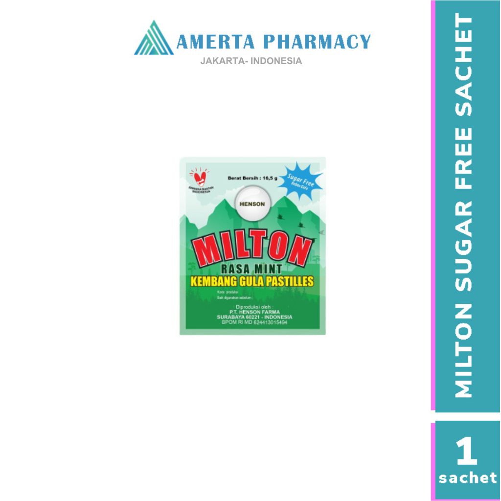 Jual Milton Pastilles Sugar Free Rasa Mint 16,5gr Sachet | Shopee Indonesia