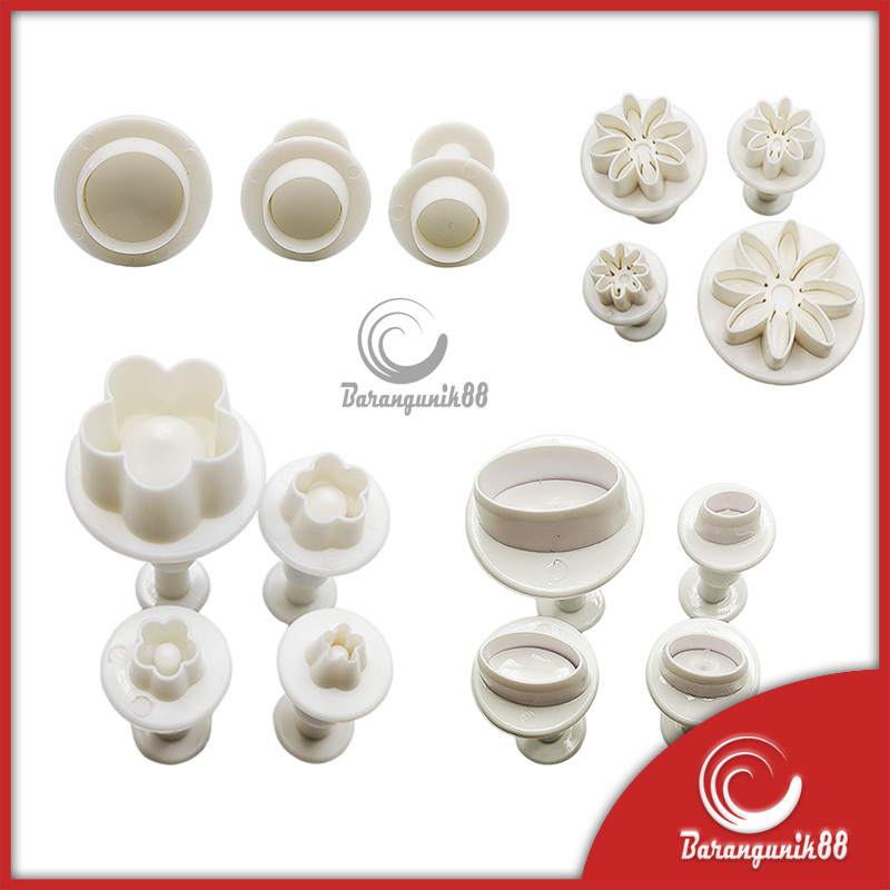 Jual Cetakan Cutter Fondant Plunger Gumpaste Clay Bunga Daisy Tulip ...
