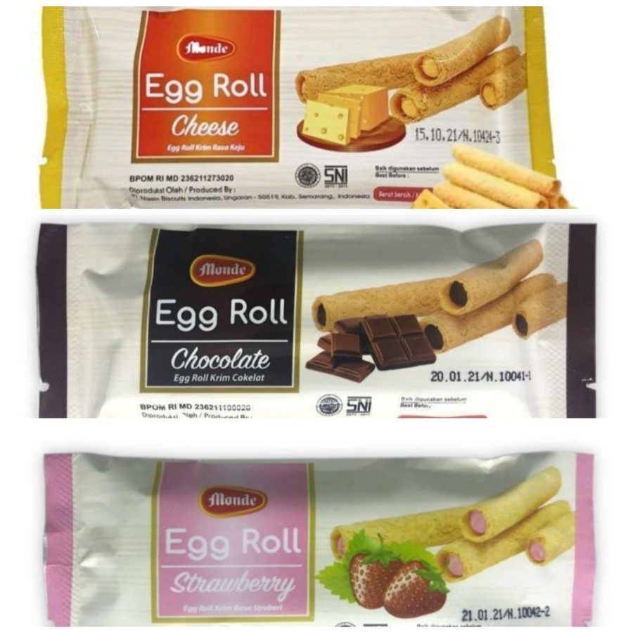 Jual Nissin Monde Egg Roll Krim / Biskuit Aneka Rasa isi 12 's @35 gr ...