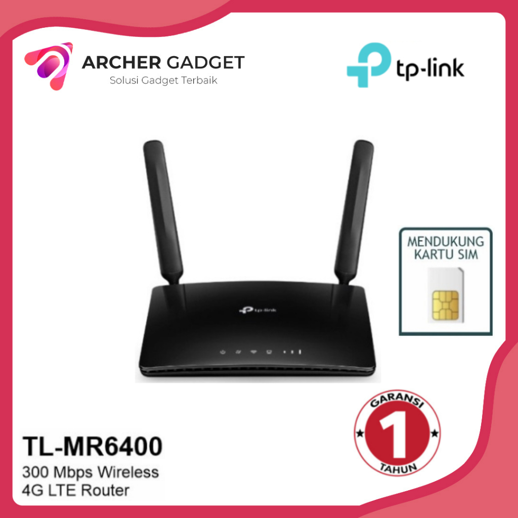 Jual TP-Link TPLink TP Link TL-MR6400 MR6400 300 Mbps Wireless N 4G LTE ...