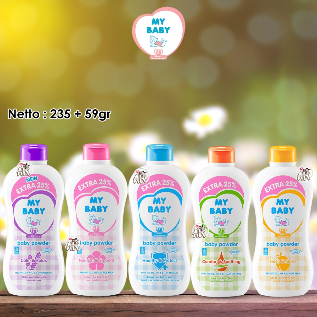 Jual MY BABY POWDER / BEDAK BAYI 235 + 59GR ( CALM & RELAX / COMFORT