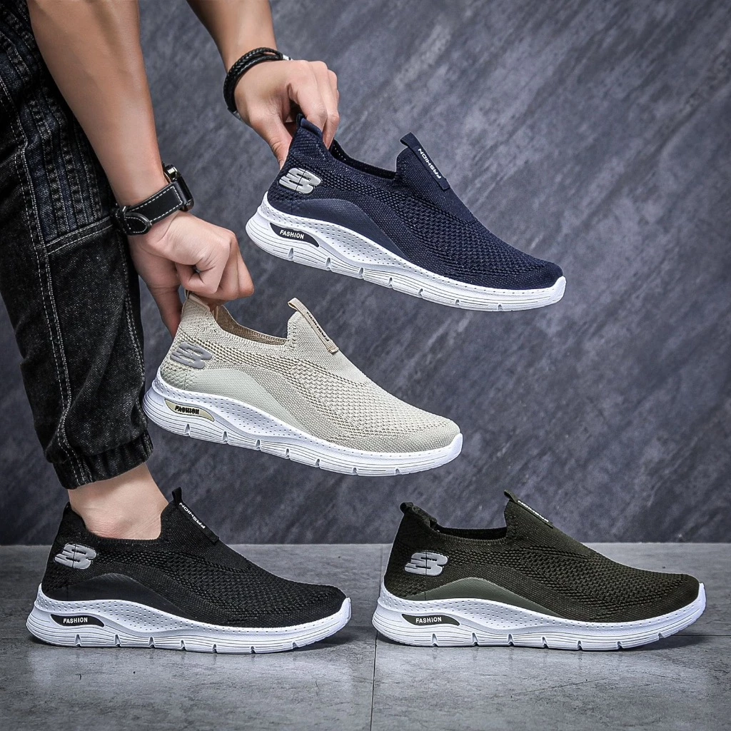 ESSE Sepatu Sneakers Slip On Pria Anti Licin