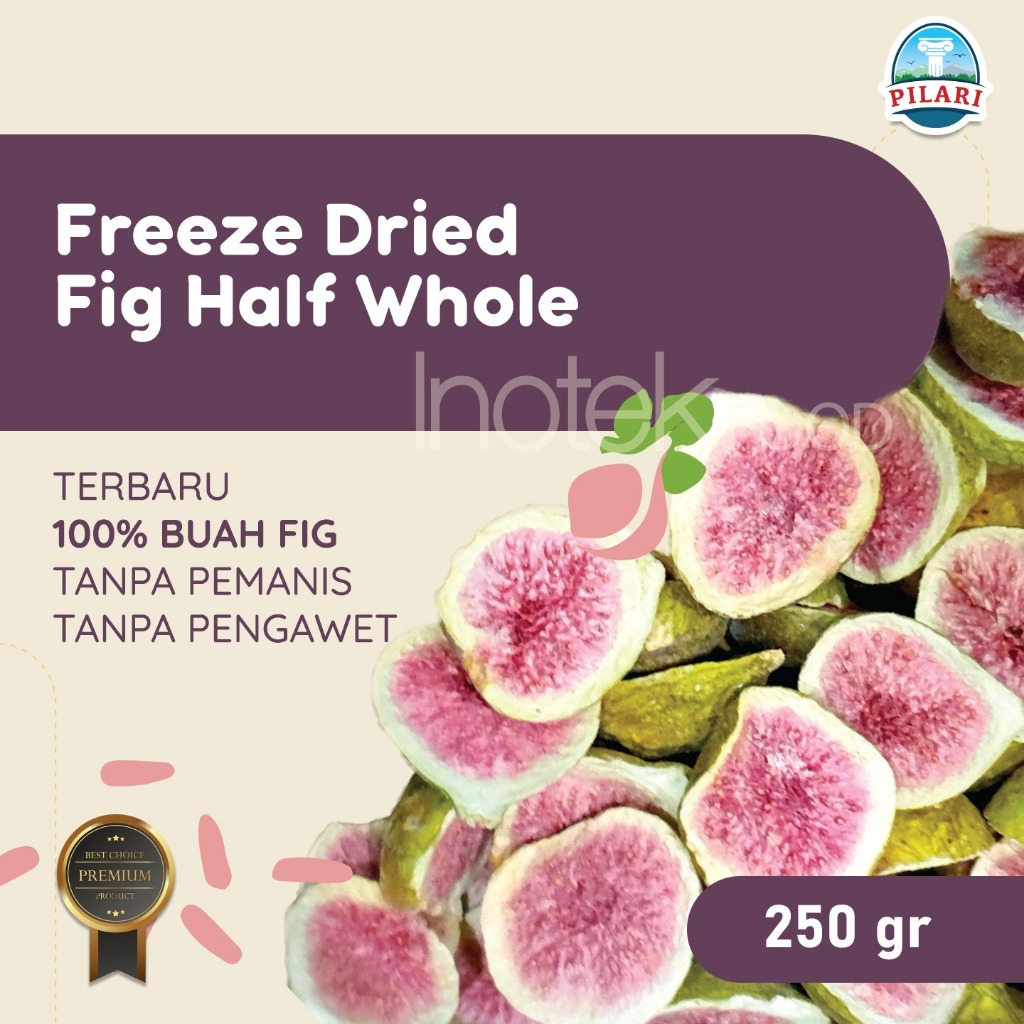 Jual FREEZE DRIED FIG - HALF WHOLE @250GR - Buah Kering FIG Asli ...