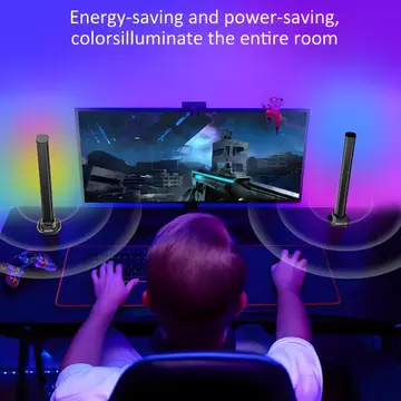 Lampu LED Magic Color Dekstop Gaming RGB Light Bar Strip Rechargeable AH087