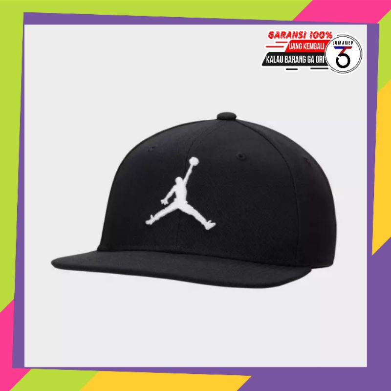 Jual Topi Nike air Jordan pro jumpman snapback Black | Shopee Indonesia