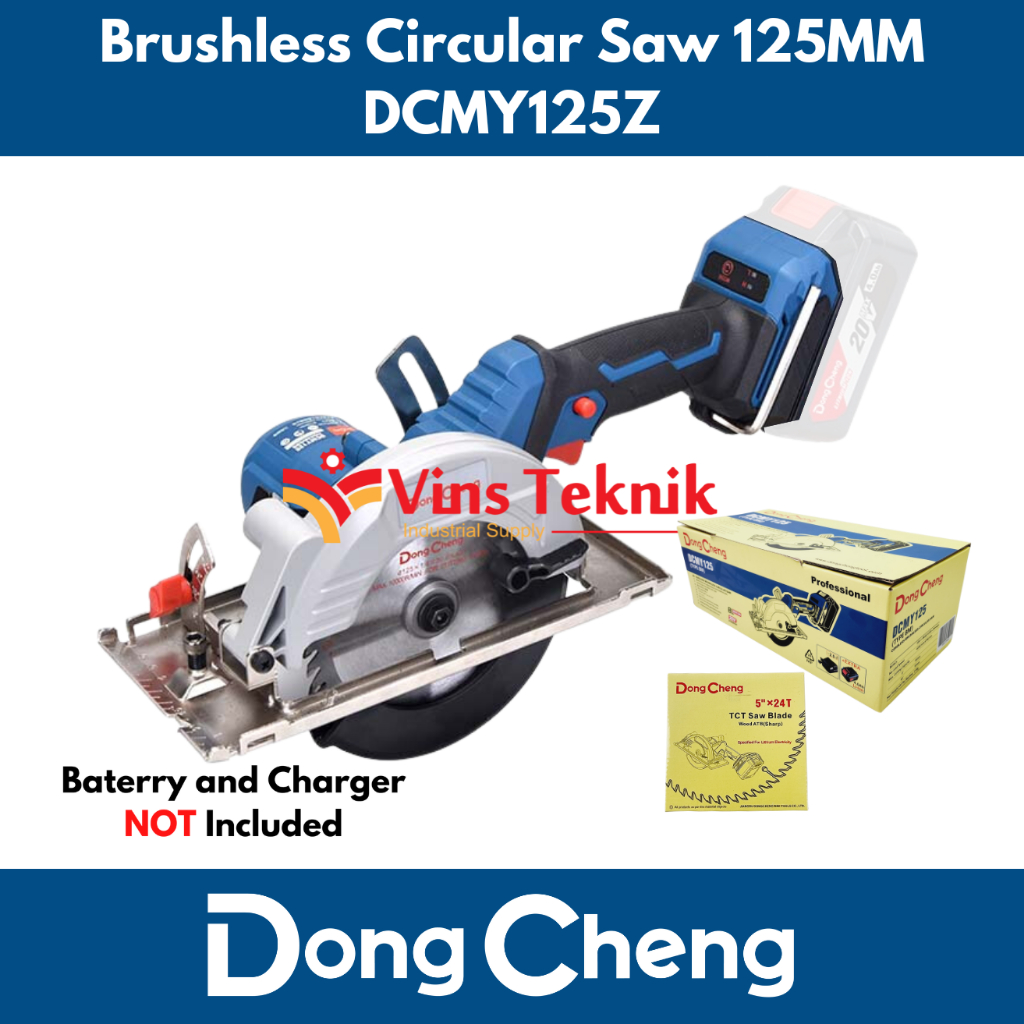 Jual Brushless Cordless Circular Saw Gergaji Kayu Mm Dongcheng Dcmy Z Shopee Indonesia