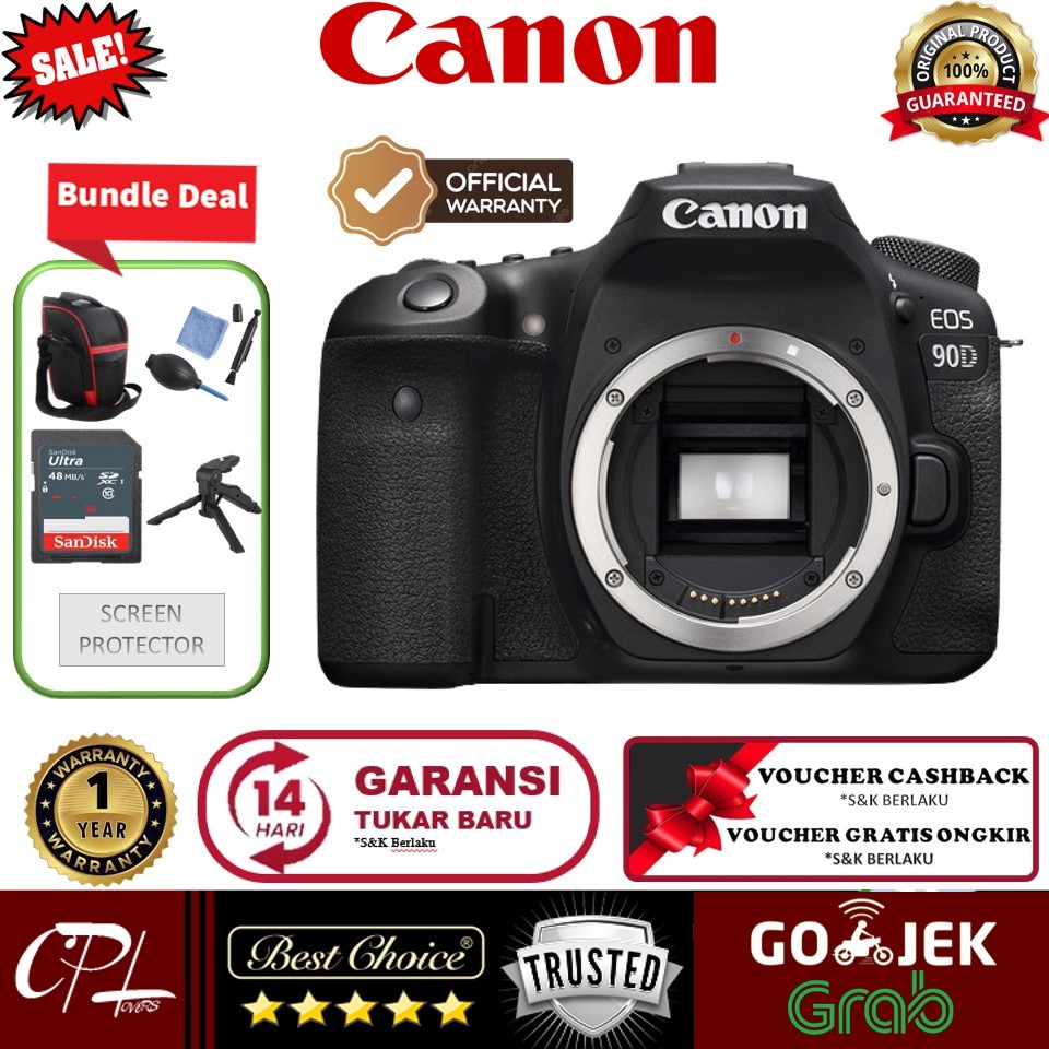 Jual Canon EOS 90D Body Only DSLR Camera - GARANSI RESMI | Shopee Indonesia