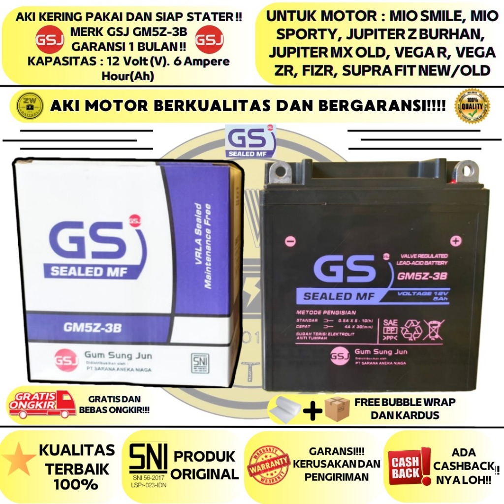 Jual Aki Motor Supra Fit, Supra X Lama, Megapro Primus, Astrea Grand