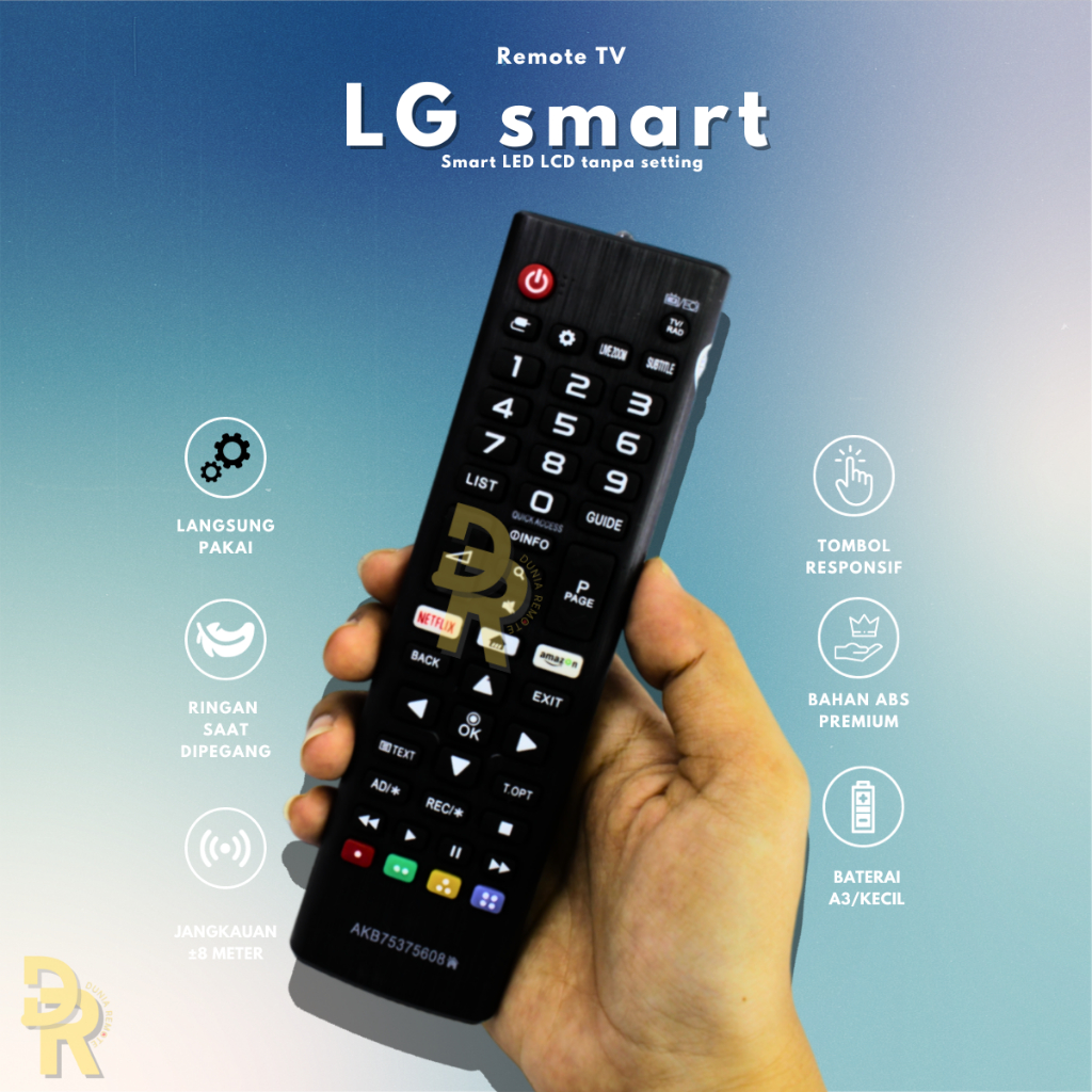 Jual Remot Remote TV LG UHD LCD LED Smart TV Netflix AKB75675608 Tanpa Setting Shopee Indonesia